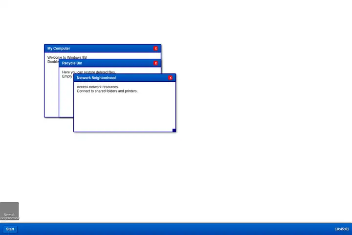Windows 95 desktop