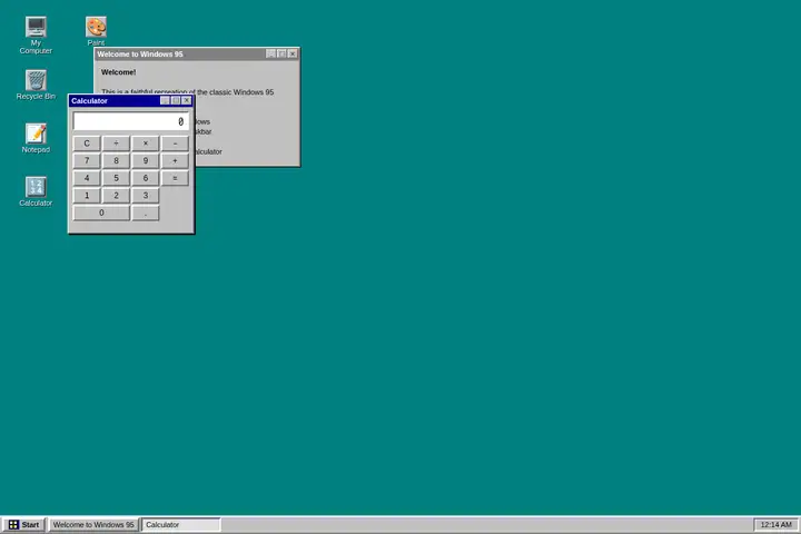 Windows 95 desktop