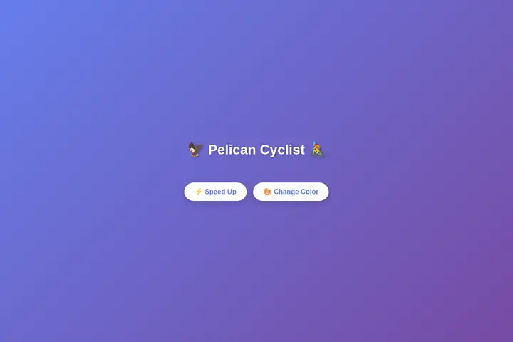 Pelican on a bicycle
