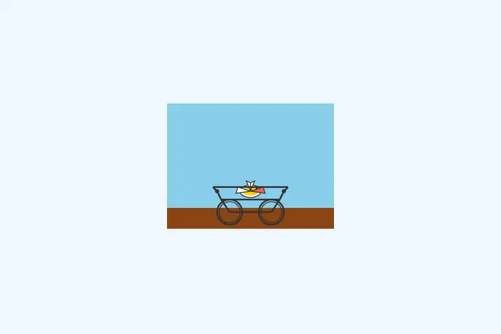 Pelican on a bicycle