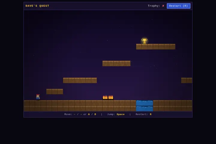 Dangerous Dave platformer