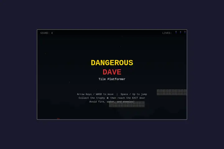deepseek-v4-pro — Dangerous Dave platformer