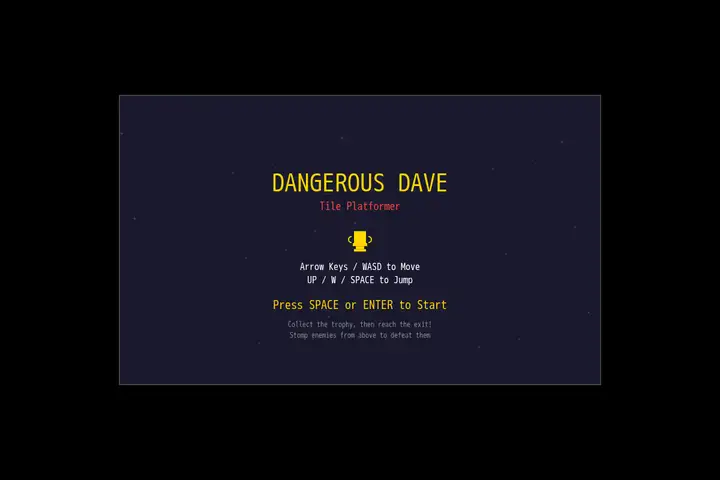 Dangerous Dave platformer