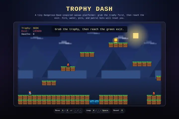 Dangerous Dave platformer