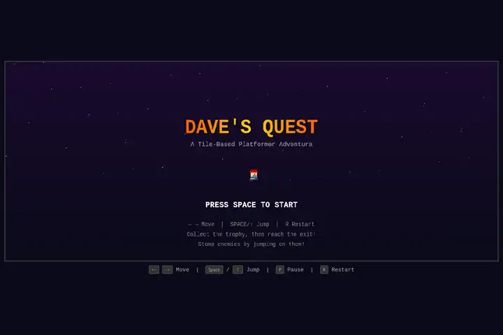 Dangerous Dave platformer