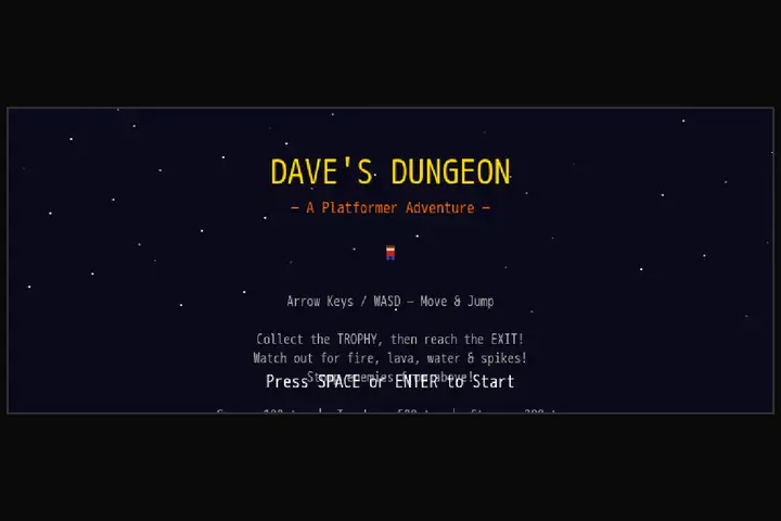 Dangerous Dave platformer