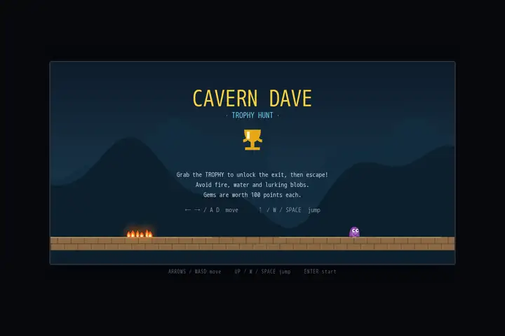 Dangerous Dave platformer