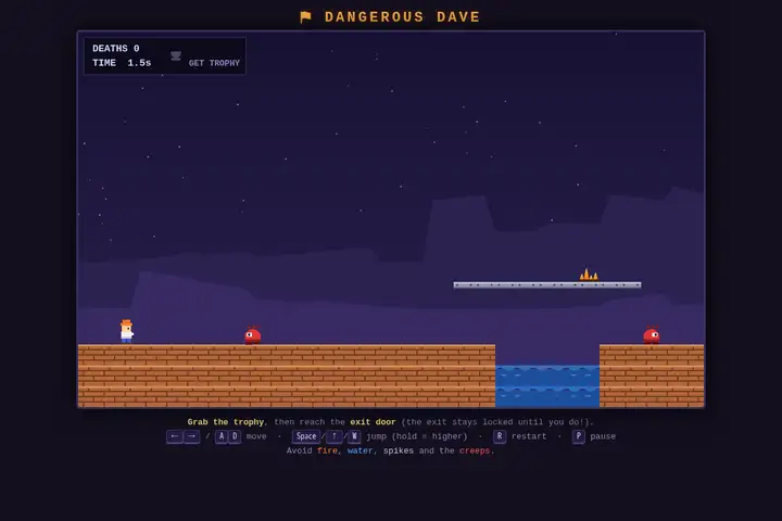 Dangerous Dave platformer