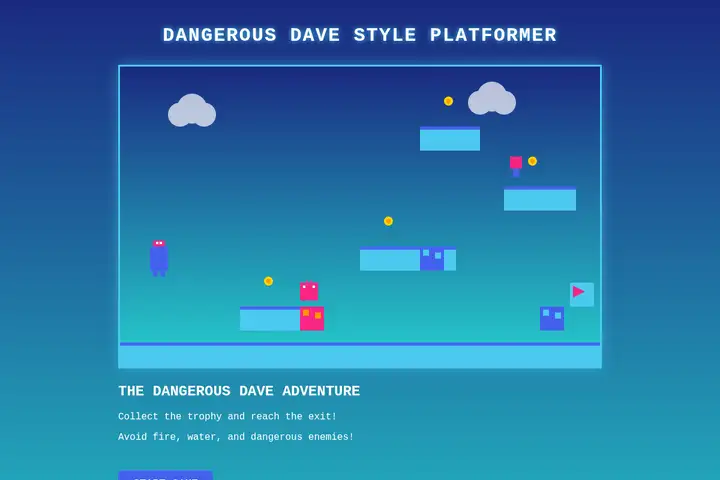 Dangerous Dave platformer