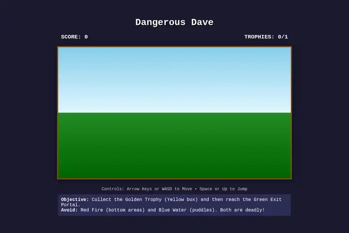Dangerous Dave platformer