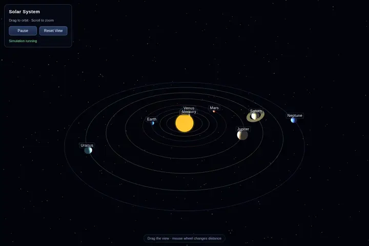 3D solar system