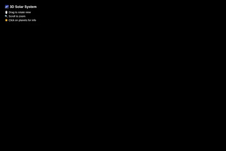 3D solar system
