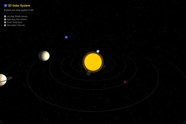 3D solar system