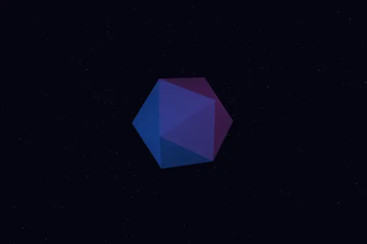 Rotating icosahedron