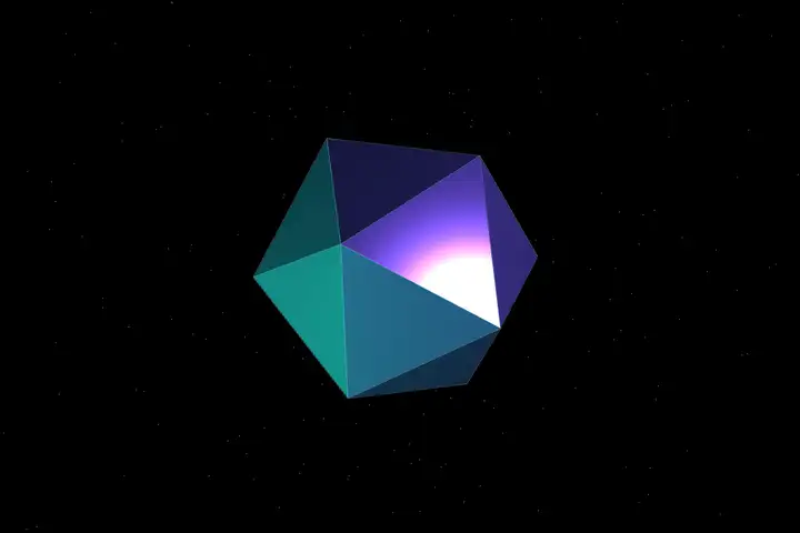 Rotating icosahedron