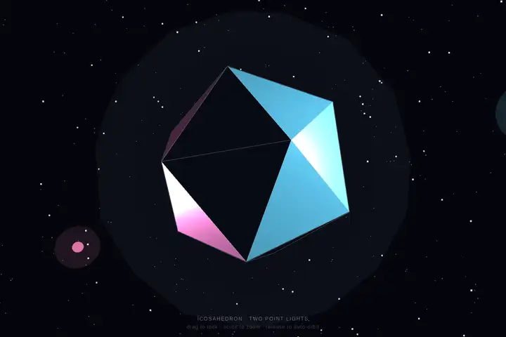 Rotating icosahedron