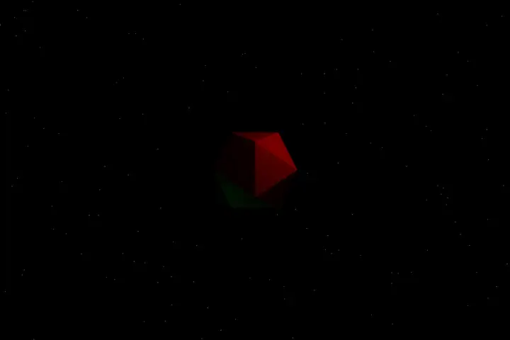 Rotating icosahedron