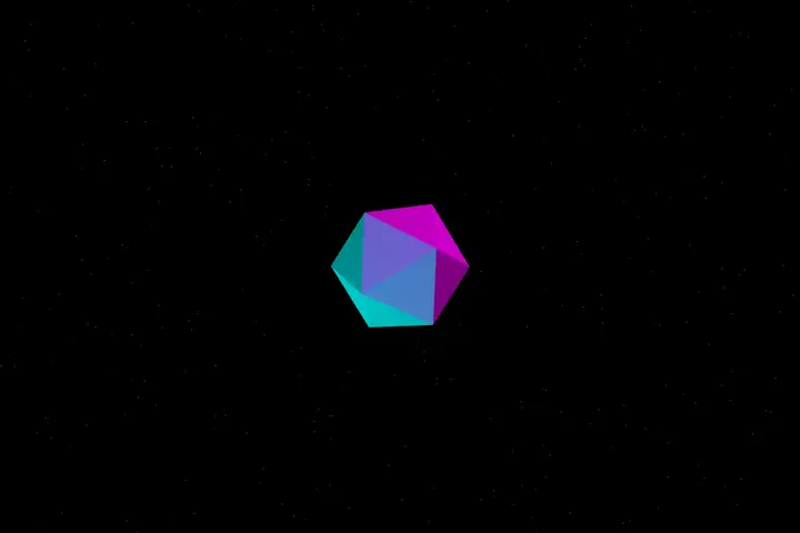 Rotating icosahedron