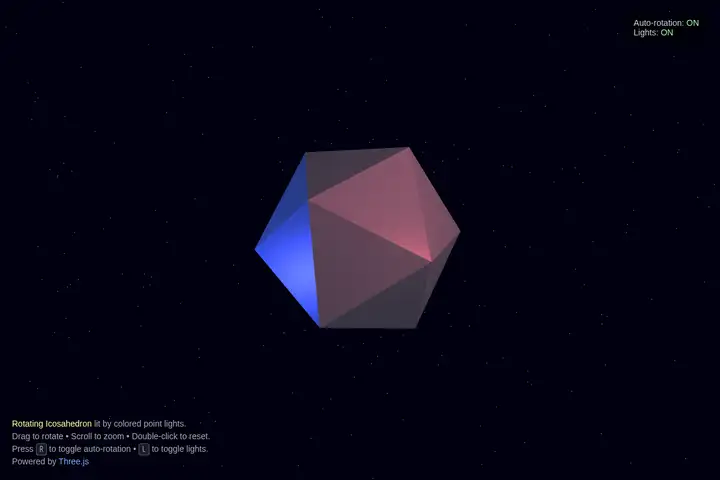 Rotating icosahedron