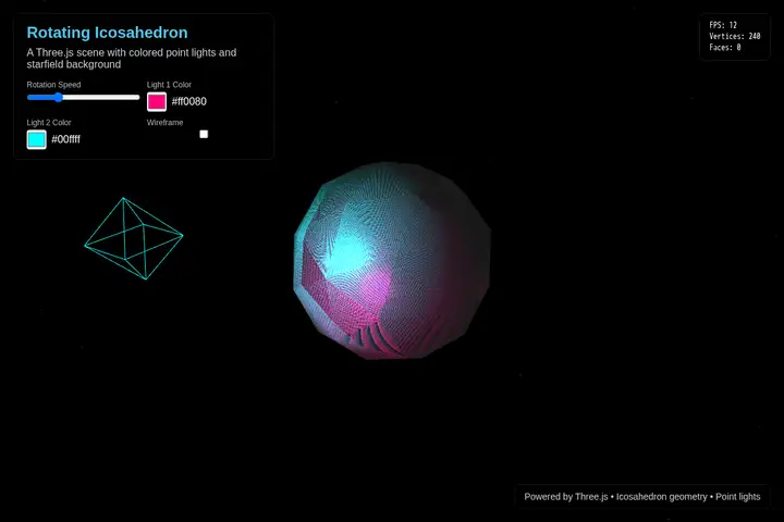 Rotating icosahedron
