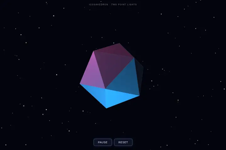 Rotating icosahedron