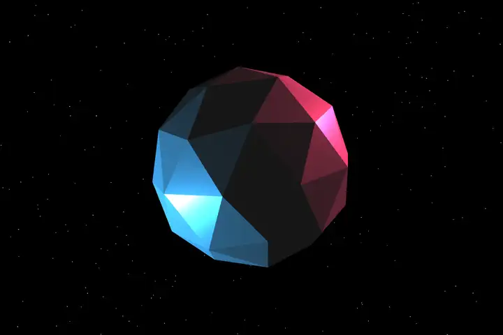 Rotating icosahedron