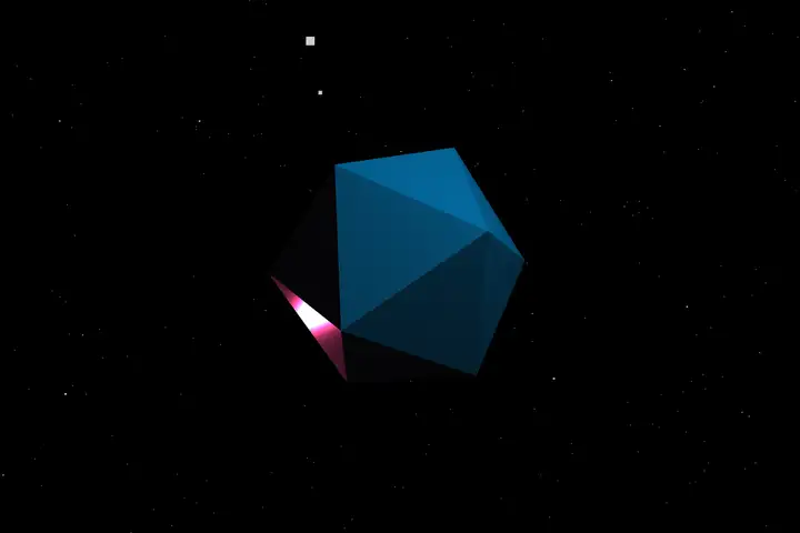Rotating icosahedron