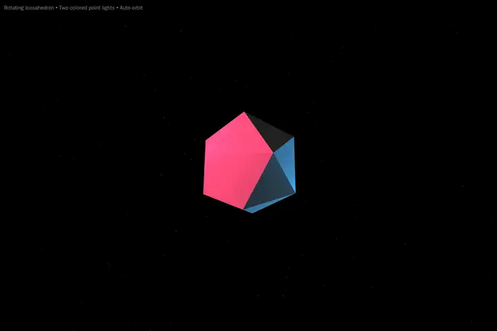 Rotating icosahedron