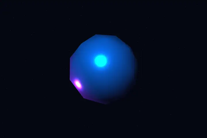 Rotating icosahedron