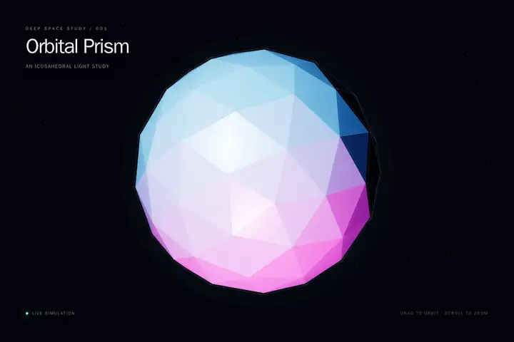 Rotating icosahedron