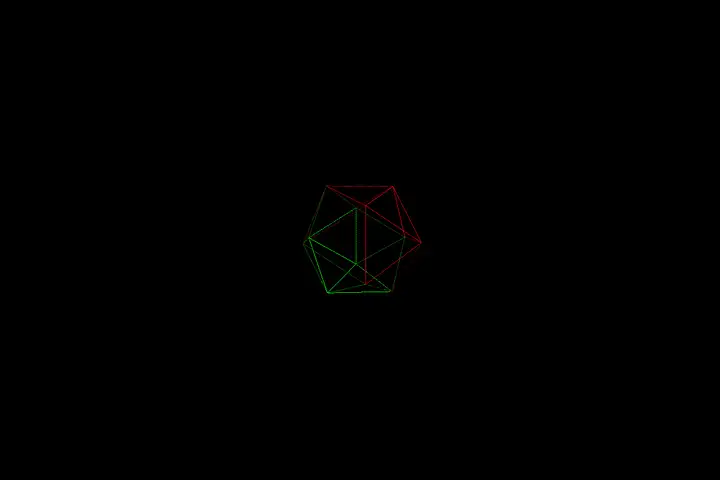Rotating icosahedron