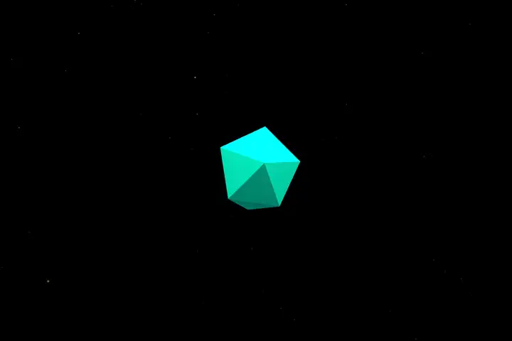 Rotating icosahedron