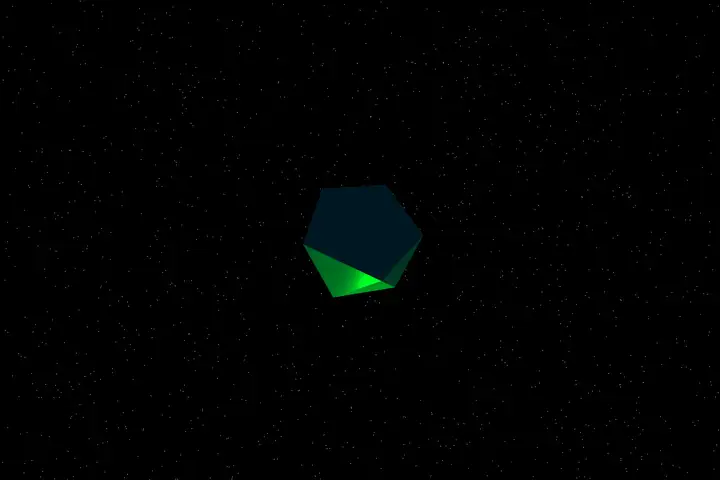 Rotating icosahedron