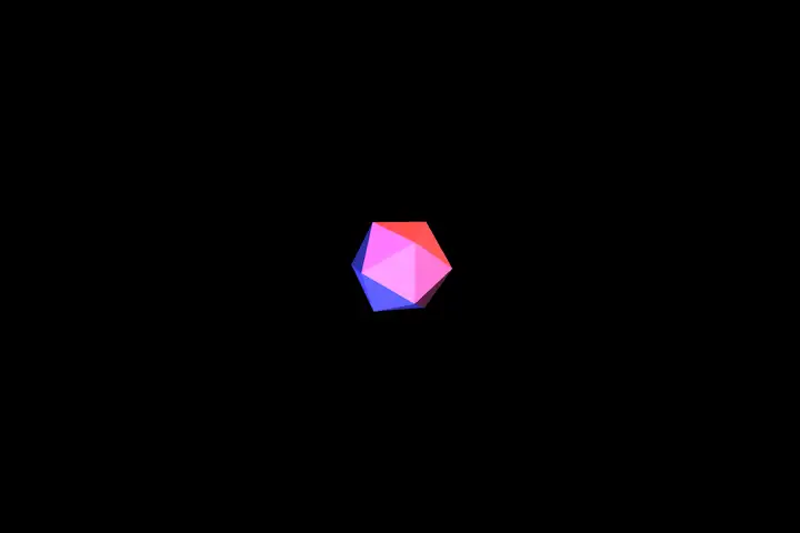 Rotating icosahedron