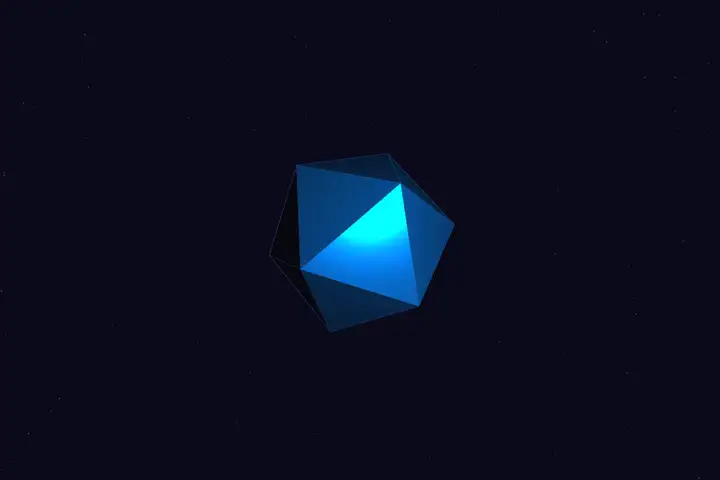 Rotating icosahedron