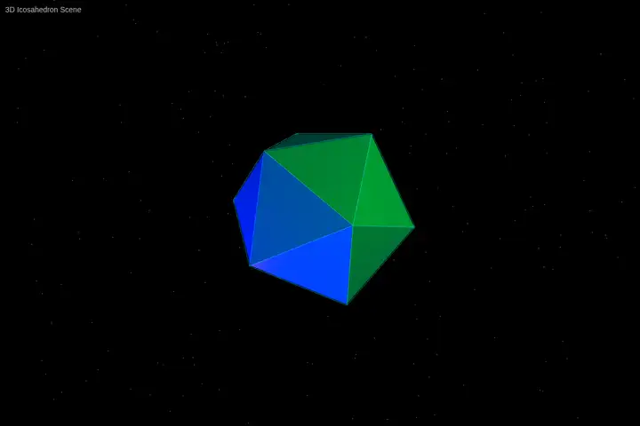 Rotating icosahedron