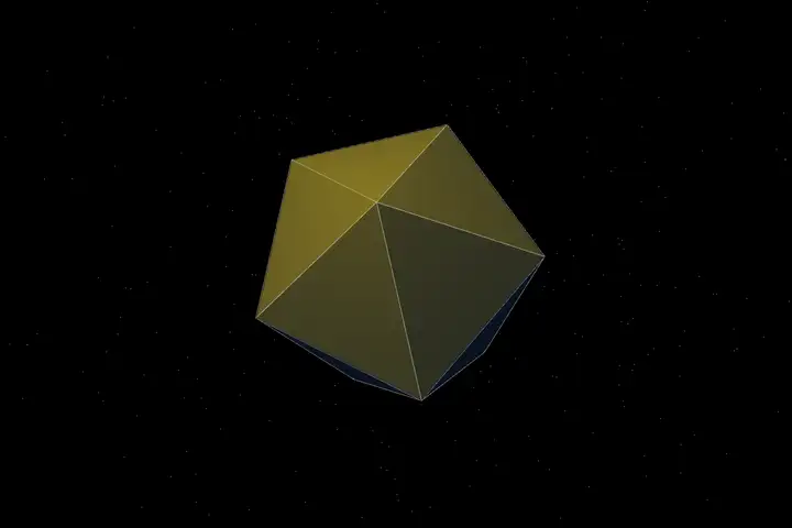 Rotating icosahedron