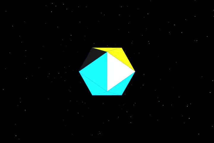 Rotating icosahedron