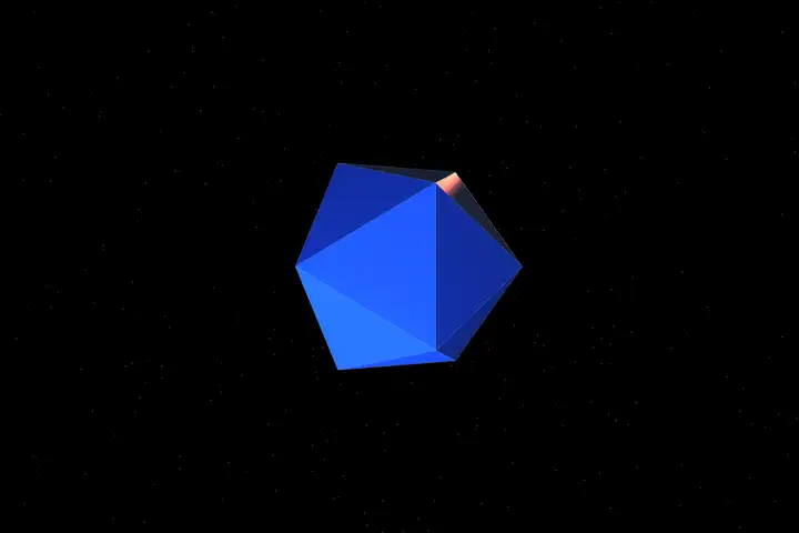 Rotating icosahedron