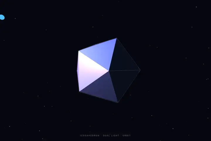 Rotating icosahedron