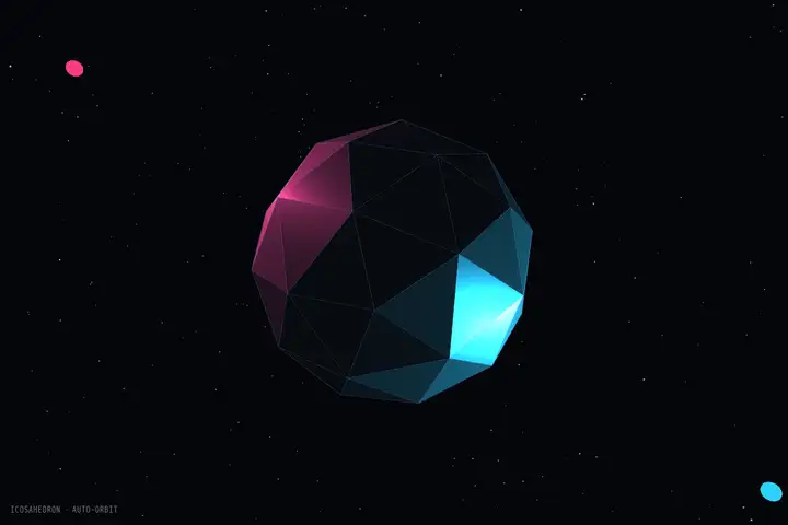 Rotating icosahedron