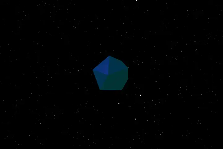 Rotating icosahedron
