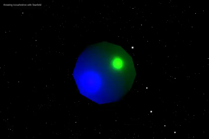 Rotating icosahedron