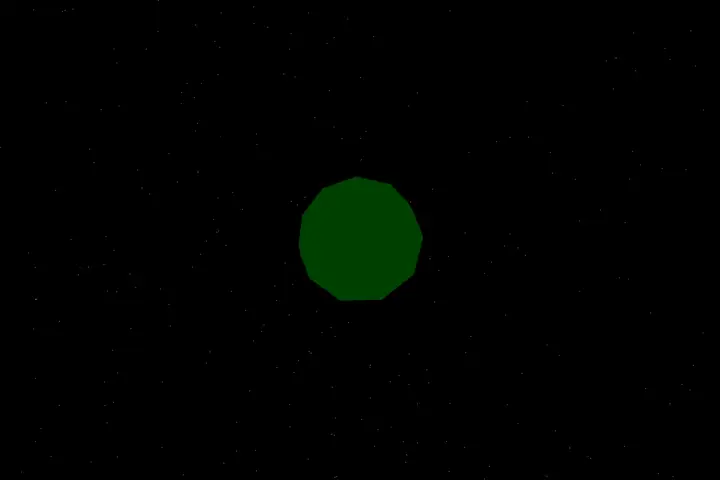 Rotating icosahedron