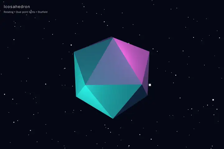 Rotating icosahedron