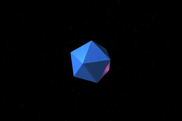 Rotating icosahedron