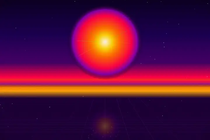 Synthwave sunset