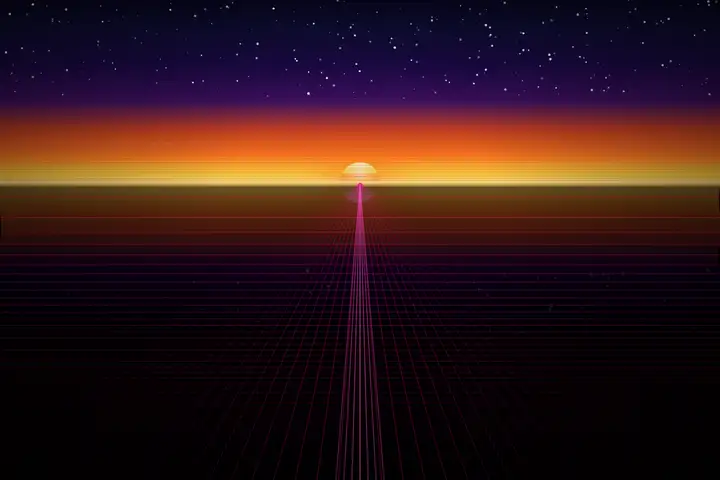 Synthwave sunset