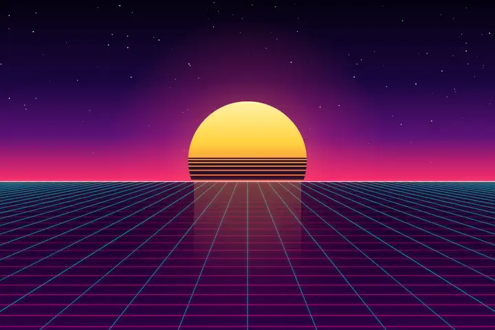 Synthwave sunset