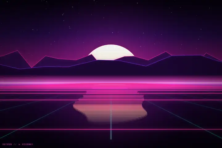 Synthwave sunset